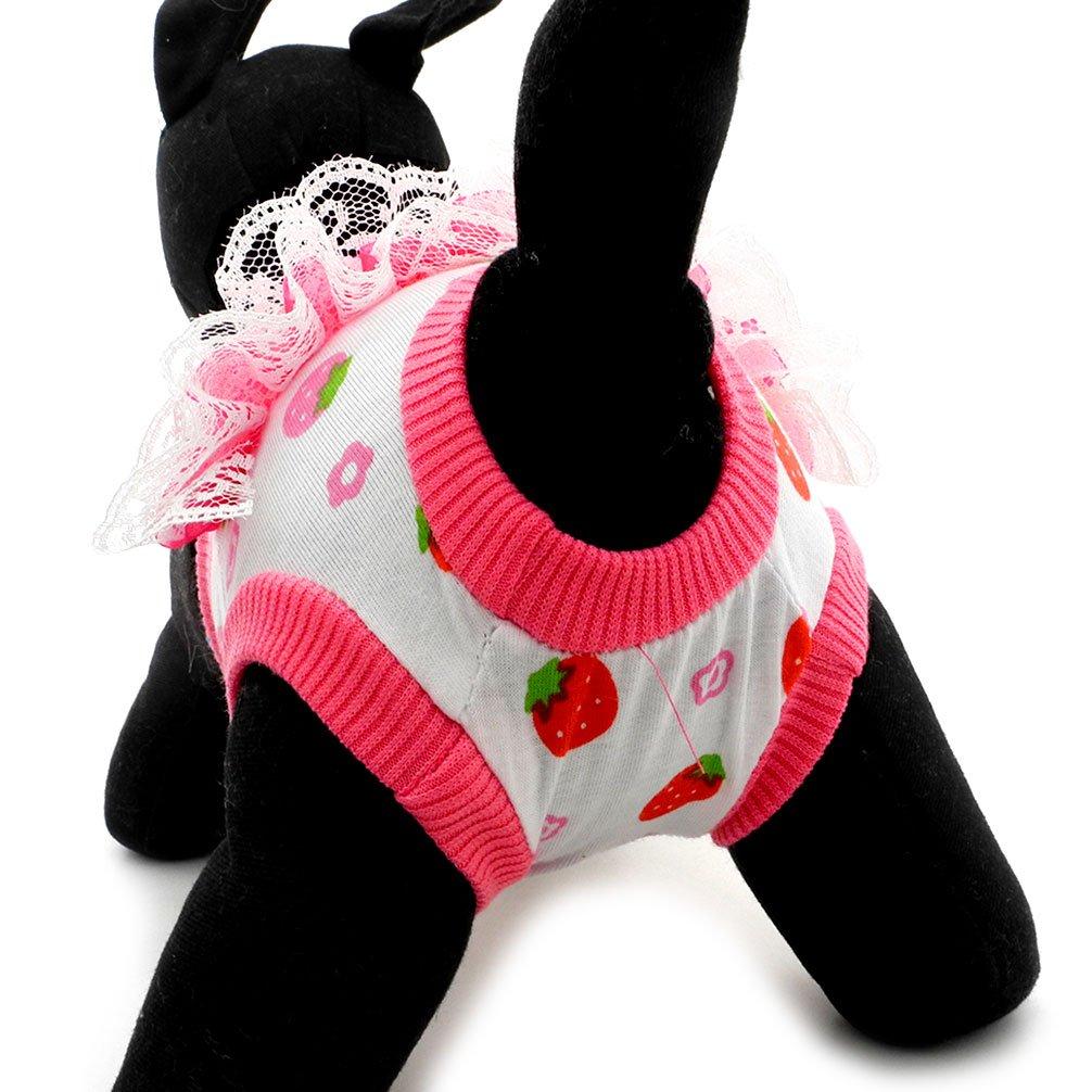 RANPHY Cat and Dog Diaper Manner Unisex Sanitary Pants for Dogs and Perfect for Menstrual Care and Reusable Diapers for Lace Cute Pet Stylish Dog
