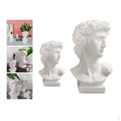 2 piezas de estatuas de escultura para guardar pinceles, exhibir flores, jarrones y plantas
