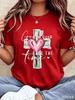 2026 Spring Summer Women Christian Faith Graphic Tee Crewneck Short Sleeve God Is Good All The Time Cross Heart Print Graphic