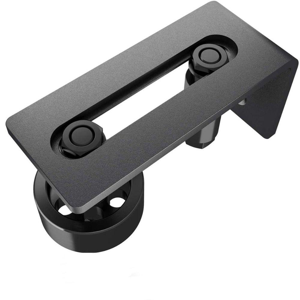 Black Finish Barn Door Floor Guide Flat Bottom Adjustable Roller Stay Roller  Window Rollers
