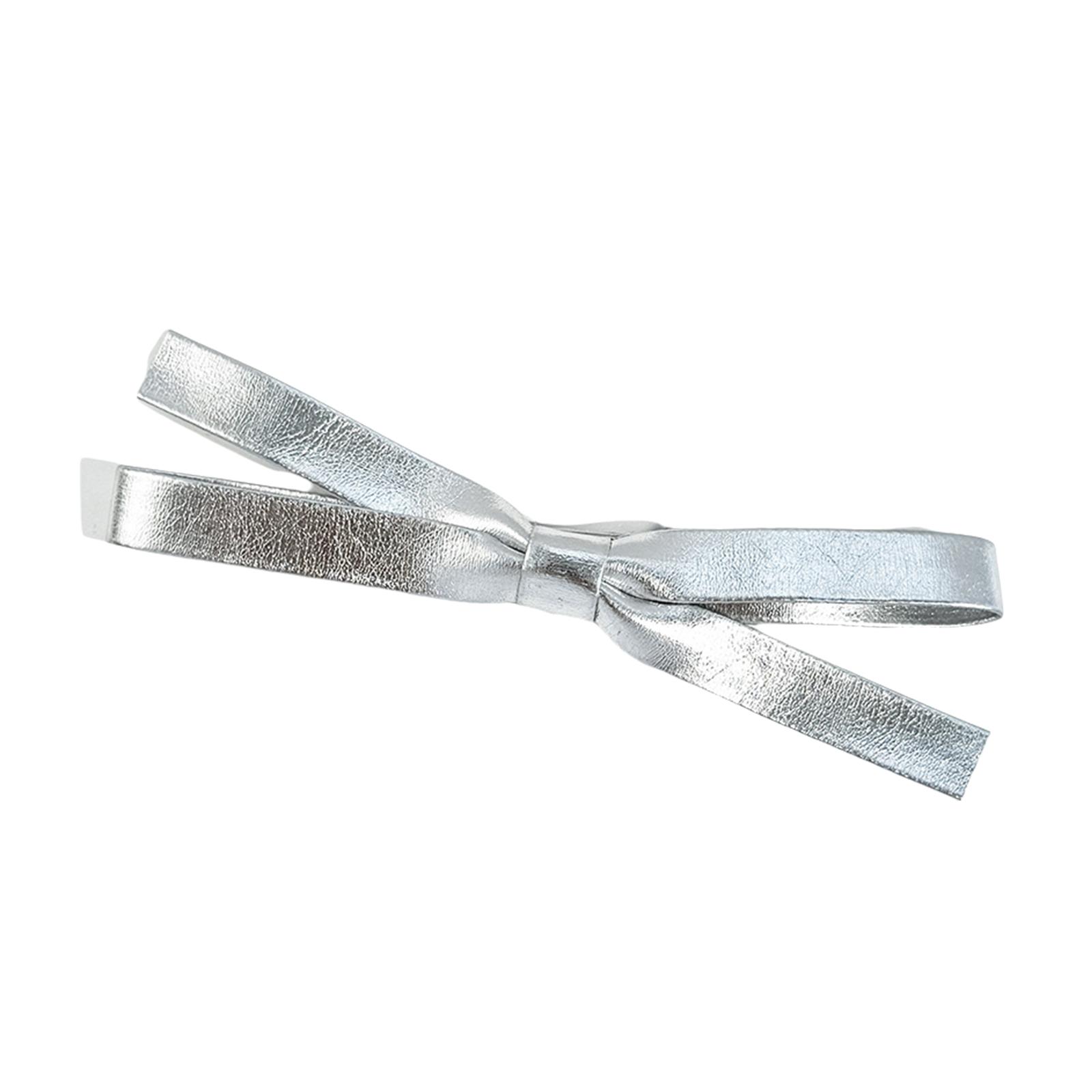 

Metallic Rose Hairpin Silver Bows Hair Clip Elegant 2000s Bows Bunches Ornament Sweet Balletcore 1