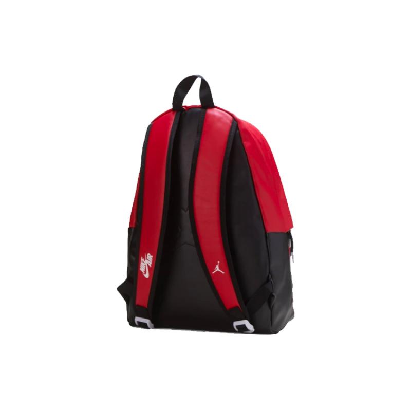 Jordan Polyester Basketball Bag Backpack Large Size Unisex Black Red Jordan 9A0390-KR5