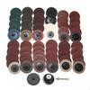 60pcs/set 2" Roll Lock Sanding Disc Abrasive Pads with 1/4" Holder 50mm Diameter for Metal