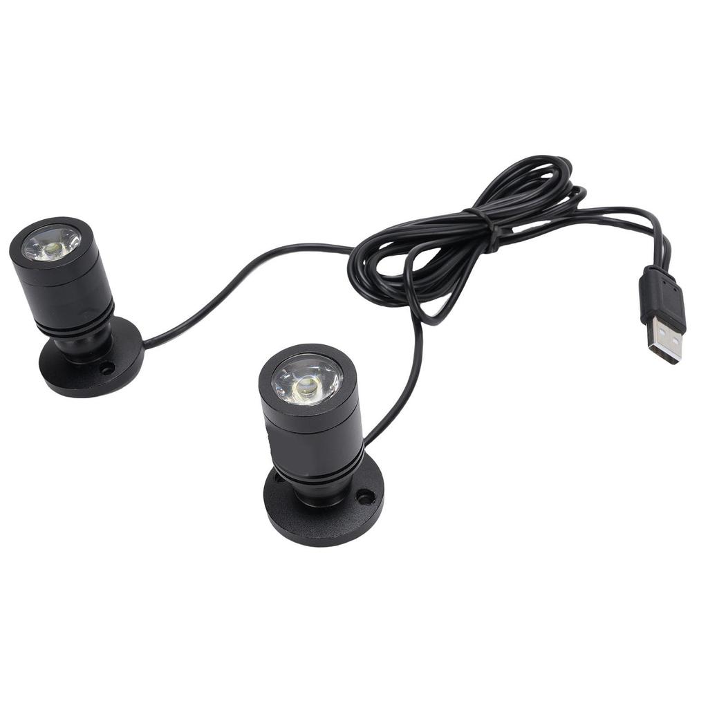 Dual Head Small Spotlight Showcase LED Spotlight Display Light for Closet Artwork Jewelry DIY Craft Aluminum Alloy