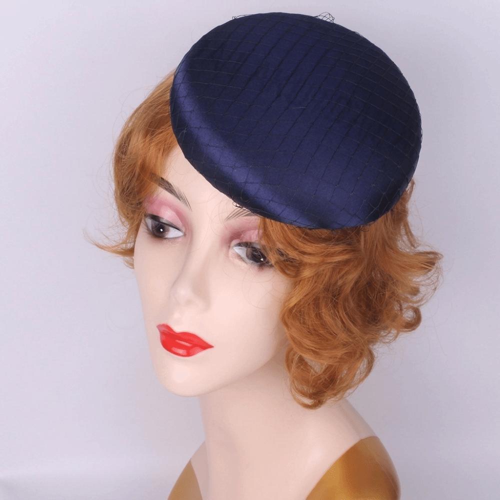 Einfarbige Fascinator-Basis Breiter Rand Netzhut Süßes Braut-Kopfschmuck Bühnenauftritt
