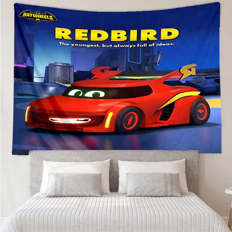 Car Print Tapestry, Backdrop, Easy Setup, Ideal for Bedroom, Office & Living Room, with Aesthetic Wall Hanging Decor.