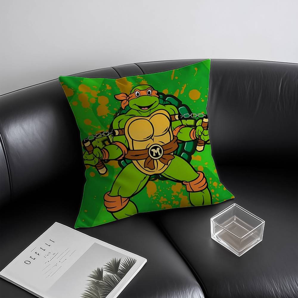 

N-Ниндзя Мультфильм Т-Черепахи Наволочка Защита от пылевых клещей Невидимая молния Диван-кровать 20x20Inch