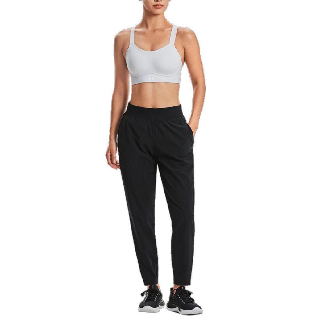 Under Armour Solid Color Logo Print Jogger Pants Women Bottoms Black 1377042-001