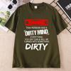 Warning This Person Has A Dirty Mind TShirt Short Sleeves T Shirt for Unisex Unisex Casual Round Neck Printed Pullover Tees