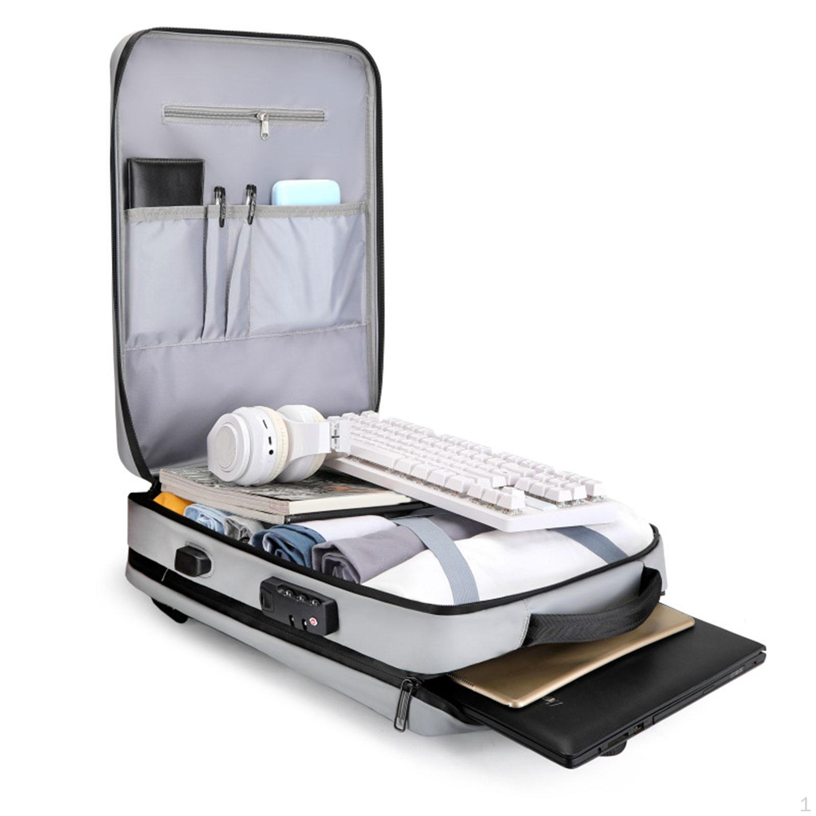 

Рюкзак для ноутбука с твердым корпусом, игровая сумка, защита от потери замка, мужские игры Silver 15inch