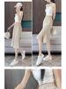 Ice Silk Cotton Linen Women's 7-Point Micro-Flared Pants - Summer 2025 New Chinese Style