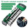 Chrome Vanadium Steel Socket Wrench Set Short Long Ratchet Tool Ratchet Wrench Kit With Holder Combination Sleeve Spanner