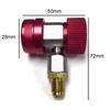 1 Set New Red Blue Adapter R134A Quick Coupler 90° Low & High Side AC Manifold