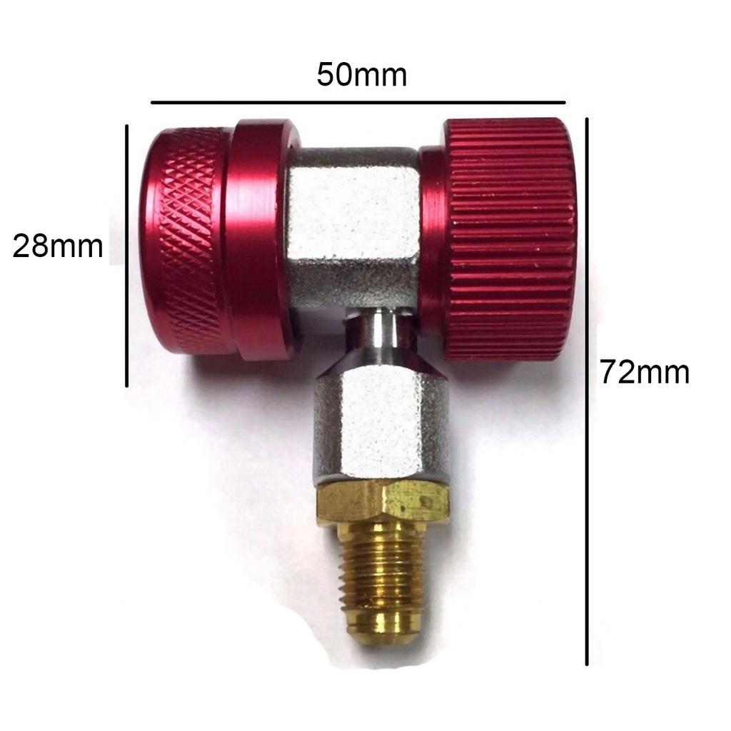 1 Set New Red Blue Adapter R134A Quick Coupler 90° Low & High Side AC Manifold