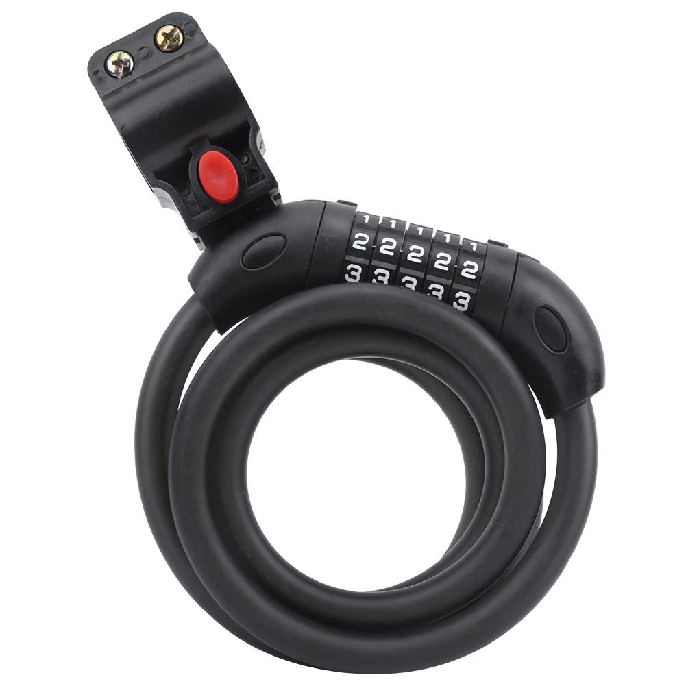 1.5M Portable Antitheft Strip Lock Disc Brake Lock Fivedigit Password for Mountain Bike