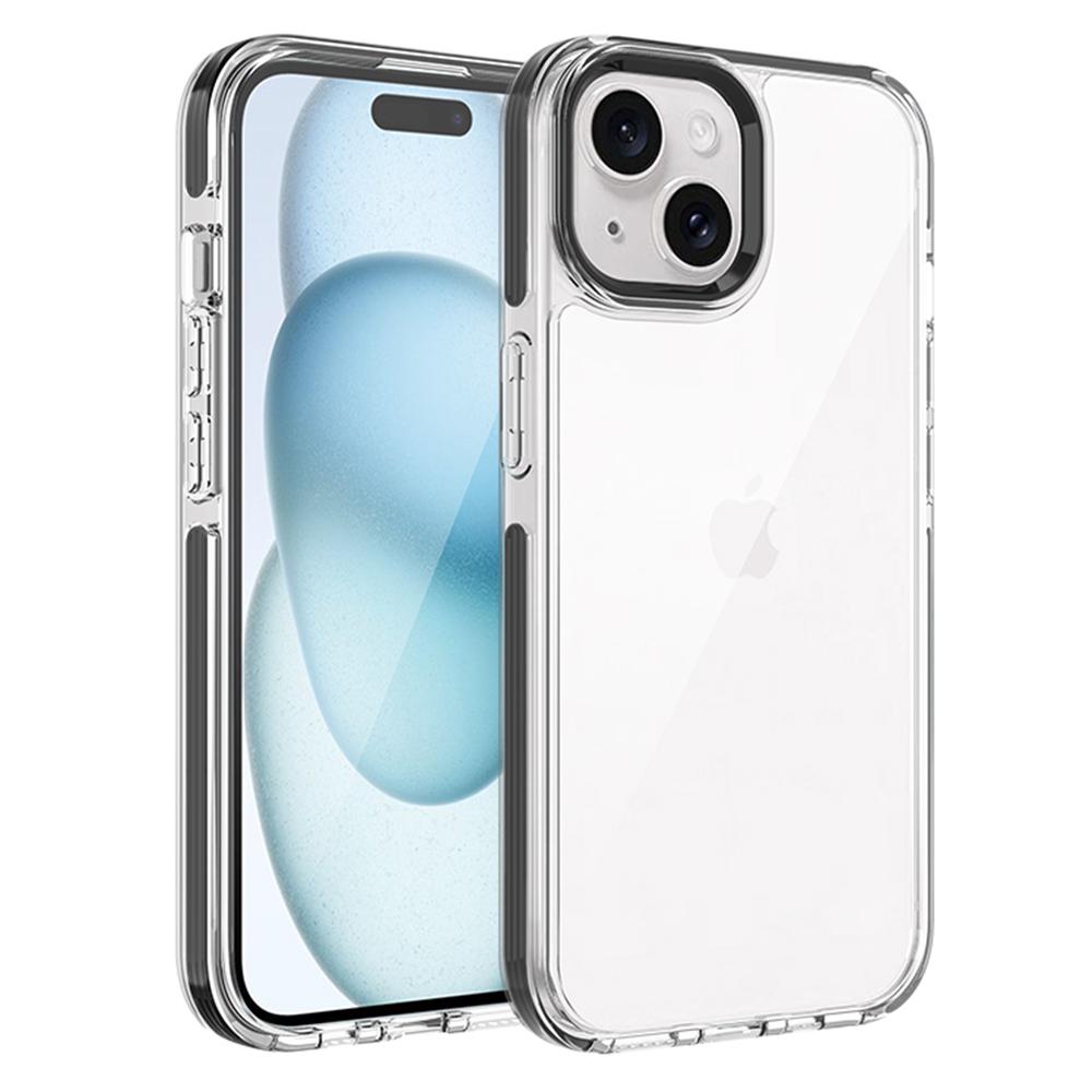 For iPhone 15 Phone Case Ultra Clear Shockproof PC+TPU Back Cover