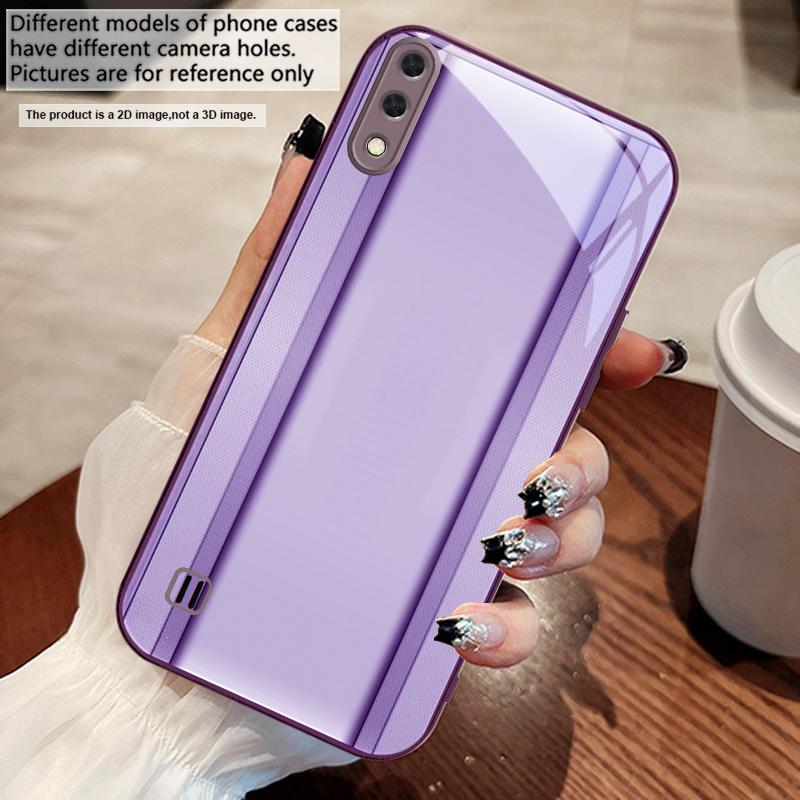 Golden Orange Border For Samsung M02 12 Note 8 9 10 20 A 01 A02 A03 Core 04 05 06 10 12 13 14 15 A16 Glass Ultra Phone Case