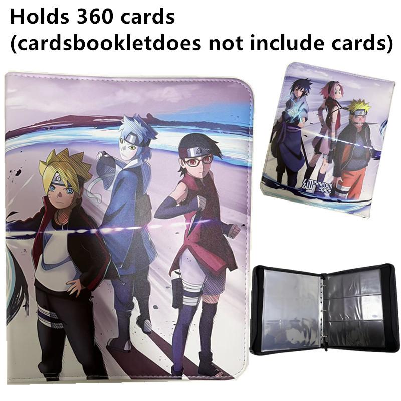 400pcs/900pcs Naruto Card Album Book Folder 4/9 Card Slots Collections Zipper Double Pocket Zipper Card Binder Holder