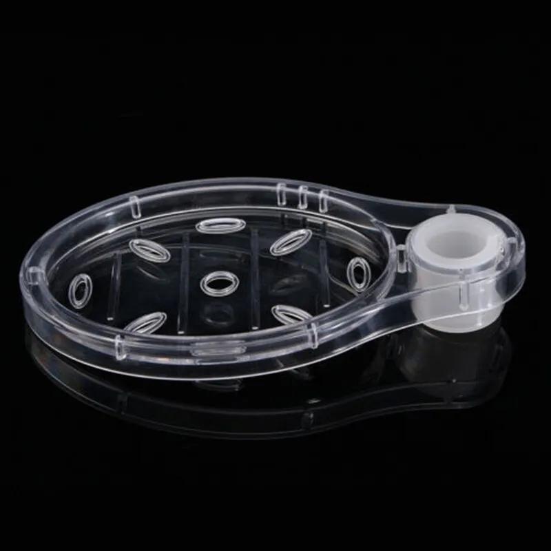1PC 19-25mm Plastic Soap Dishes Box Soap Holder Shower Rod Slide Bar Storage Rack Transparent Holder Bathroom Accessory