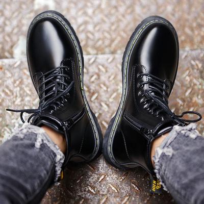 Botas Martin primavera nuevo casual británico zapatos de cuero botas de cuero botas martin de caña alta zapatos uno