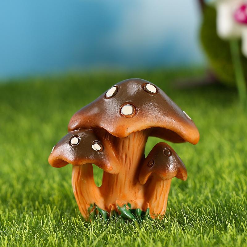 Simulated Mushroom Ornament Cute Mushroom Micro Landscape Decoration Gardening Decoration Resin Craft Bonsai DlY Plant Ornament