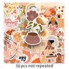 50 Bohemian Graffiti Style Waterproof Stickers for Skateboards, Phones, and Suitcases
