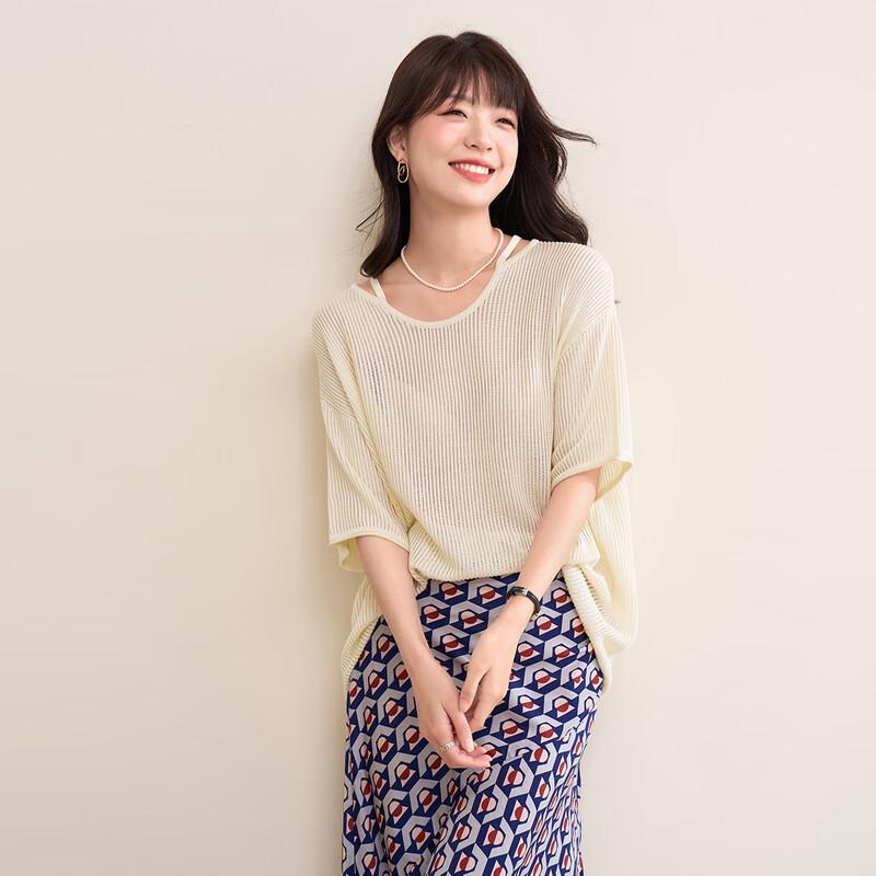 Mokana Women's Urban Casual Short Sleeve Knit Top