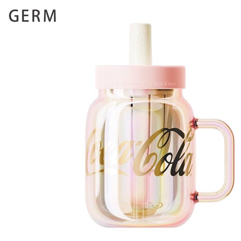 Large Capacity Glass Tea Infuser Water Bottle with Straw