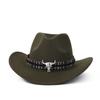 New Western Cowboy Hat Top Hat Jazz Hat Big Brim Ethnic Style Cowboy Felt Hat