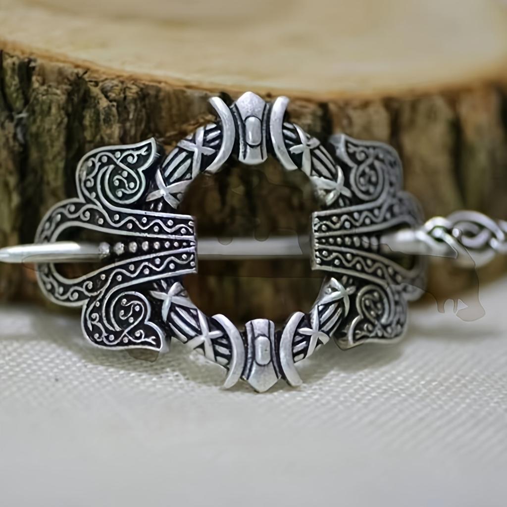 Retro Baroque Viking Hair Clip Alloy Hair Stick Viking Metal Celtic Hair Clip Hairpin