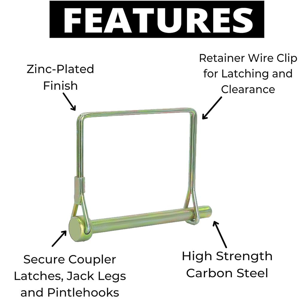 Pack of 10 Gold Trailer P – 2-3/4" X 1/4" (L X W) – Featuring PTO P, Lock P, Trailer Hitch P, and Shaft Locking Coupler P for Farm Trailers,