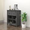 VidaXL Buffet Storage Cabinet Sideboard Living Room Interior Grey 70x35x80 Cm 813766