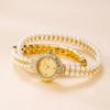 New Romantic Women's Watch Diamond Luxury Wrapped Pearl Bracelet Watch Waterproof Ladies Fashion Quartz Wristwatches Gift