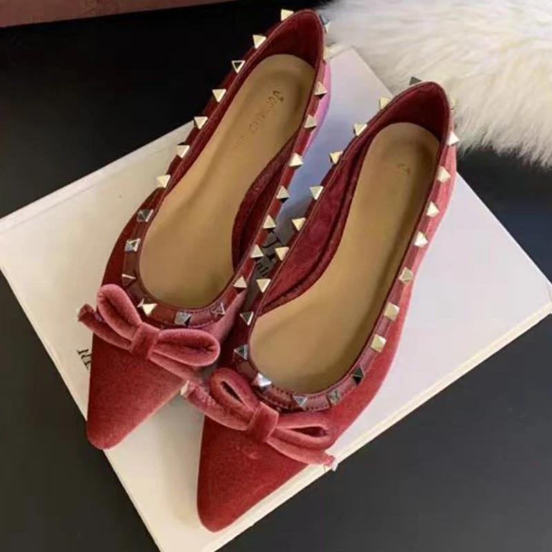 2024 Women Ballet Flats Shoes Spring Summer New Casual Walking Loafers Pointed Toe Women Designer Lightweight Slip On Sneakers