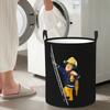 Fireman Sam Cartoon F-Firefighter-S Foldable Laundry Baskets Dirty Clothes Toys Storage Basket Large Waterproof Hamper