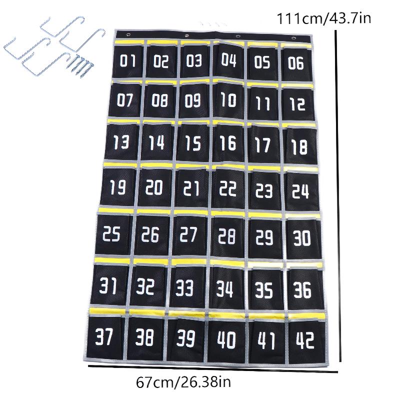 Wandmontierter Telefonorganizer Mehrere Taschen 24 Fächer Hängende Tasche für Lagerung im Klassenzimmer oder Büro