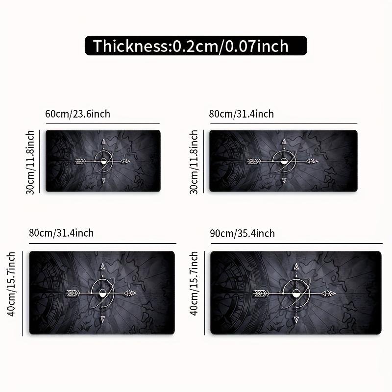 MTG Game Mouse Pad with Turn Phrases Zone Terms Chinese Character Shou Number NonSlip Rubber Base Washable Cloth Surf 30x80x0.2cm
