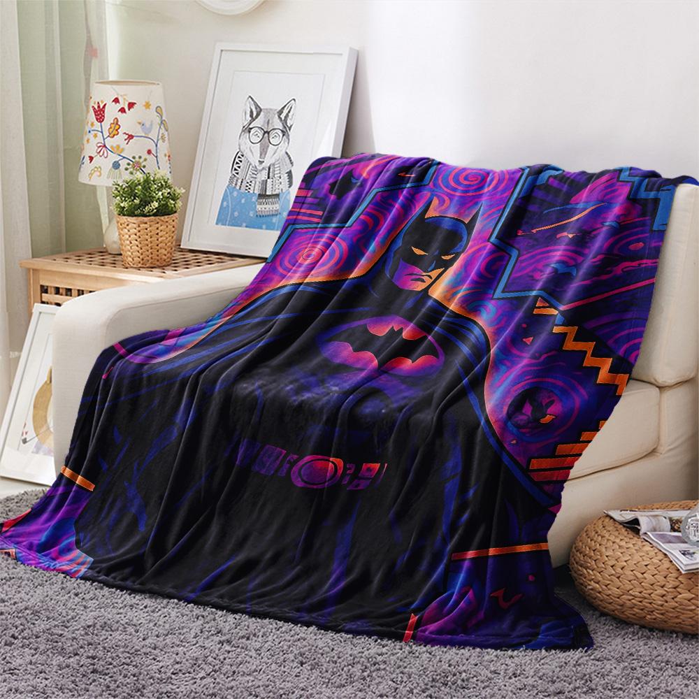 

Purple Batman Flannel Blanket, Soft Warm Throw for Home Decor, Perfect Gift for Fans, Cozy Bedding for Sofa 75x90cm