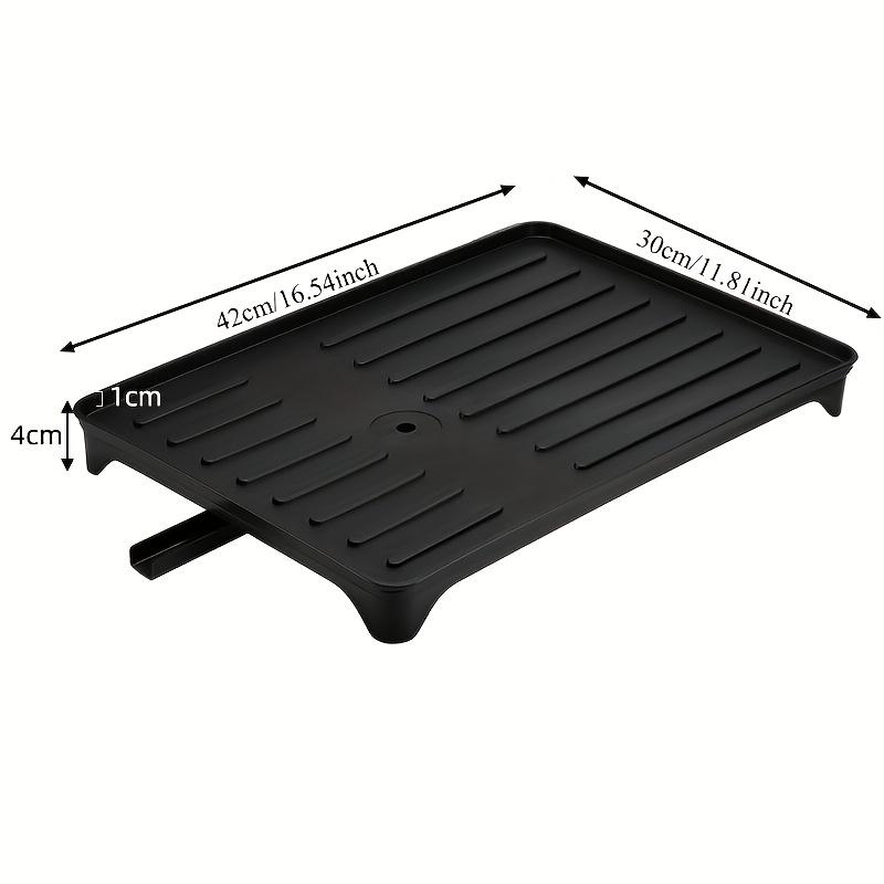 

Heavy-Duty Plastic Sink Base with Drain Board - Clog-Resistant Drain System & Dish Drying Rack, Under-Sink Storage Organizer чорний