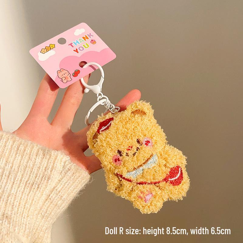 Charmantes Plüschtier-Anhänger: Niedliches Schlüsselanhänger-Ornament & Rucksack-Dekoration für Straßenstand-Aktionen.
