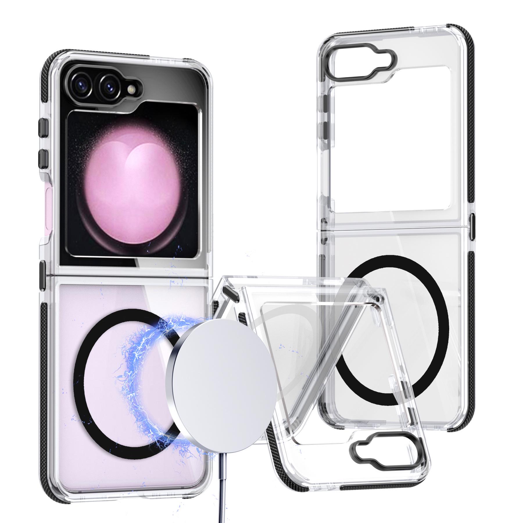 

Samsung Z Fold7/Flip7 Two-Color Magnetic Protective Case Z Flip 5 Vertical чорний