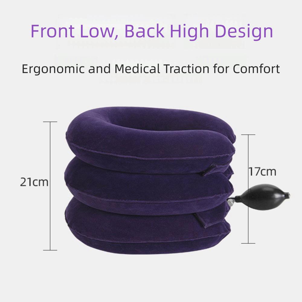Foldable Cervical Traction Device Adjustable Neck Traction Pillow  Posture Correct