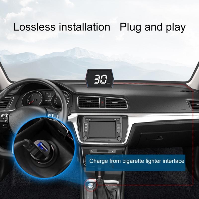 Auto HUD Projektor mit intelligenter Helligkeitsregelung Fahrzubehör für Sicherheit Head-Up-Display Schnelle Installation ABS