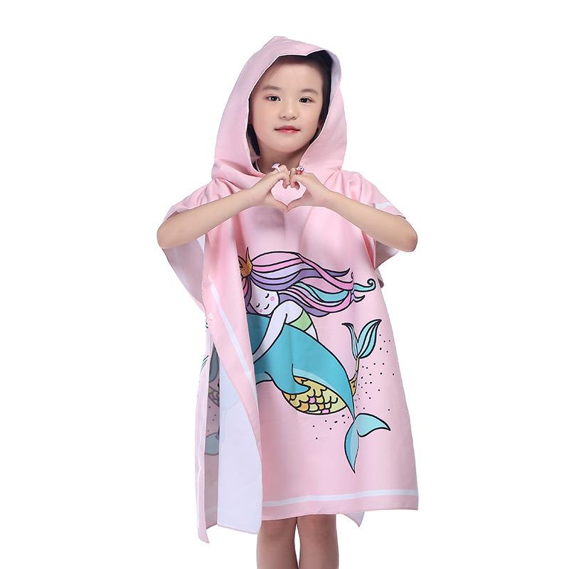 Animal Kids Quick Drying Coral Fleece Hooded Baby Bath Towel Set for Newborns Cartoon