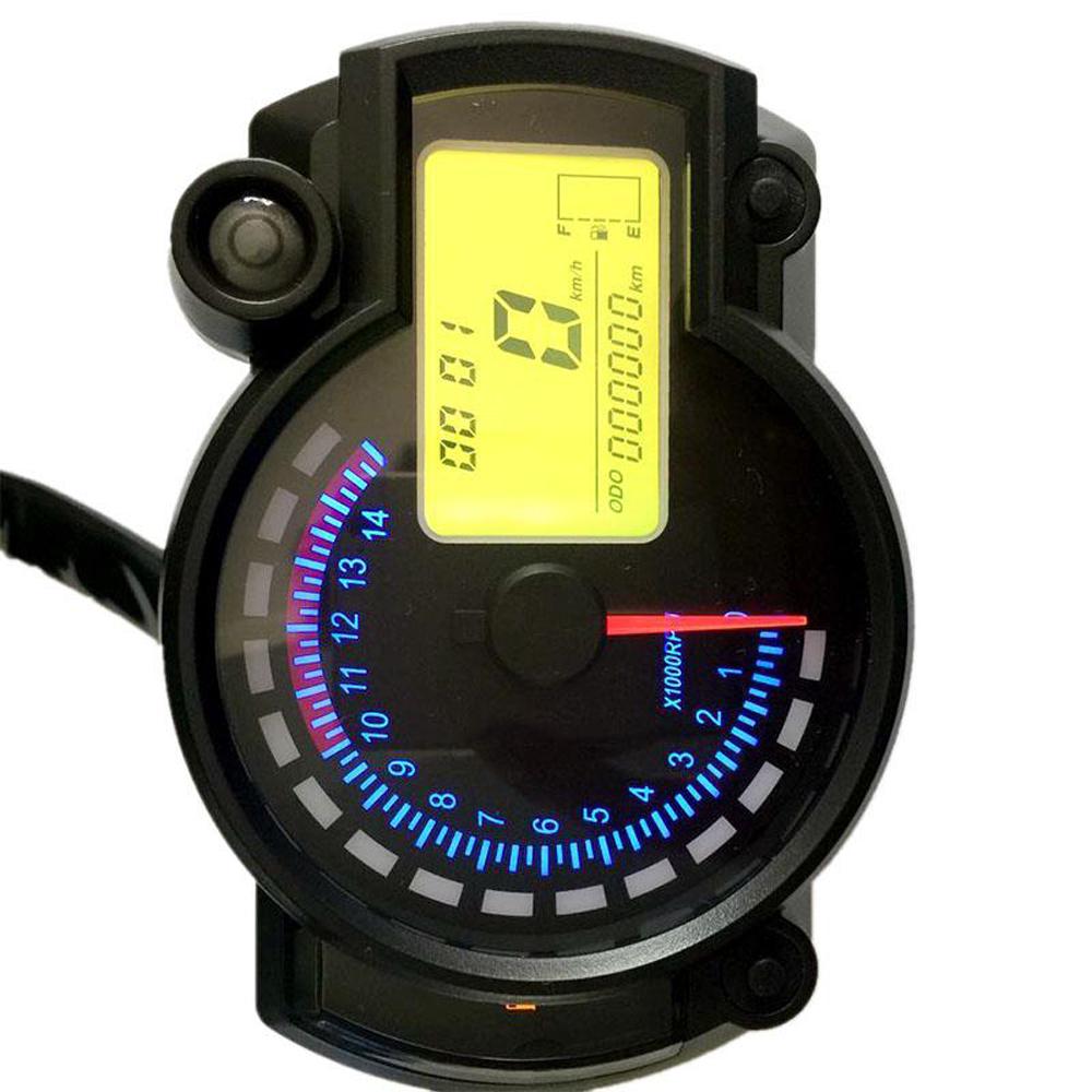 Universal Adjustable Color Backlight LCD Digital Motorcycle Speedometer Odometer Motor Bike