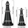 S/L Pagoda Jumbo Suction Cup Large Anal Plug, Oversized Threaded Anal Plug Bead Anal Expander Female Masturbator Adult 18+