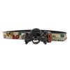 Cintura in Pelle con Teschio Graffiti e Strass: Stile Europeo e Americano Versatile