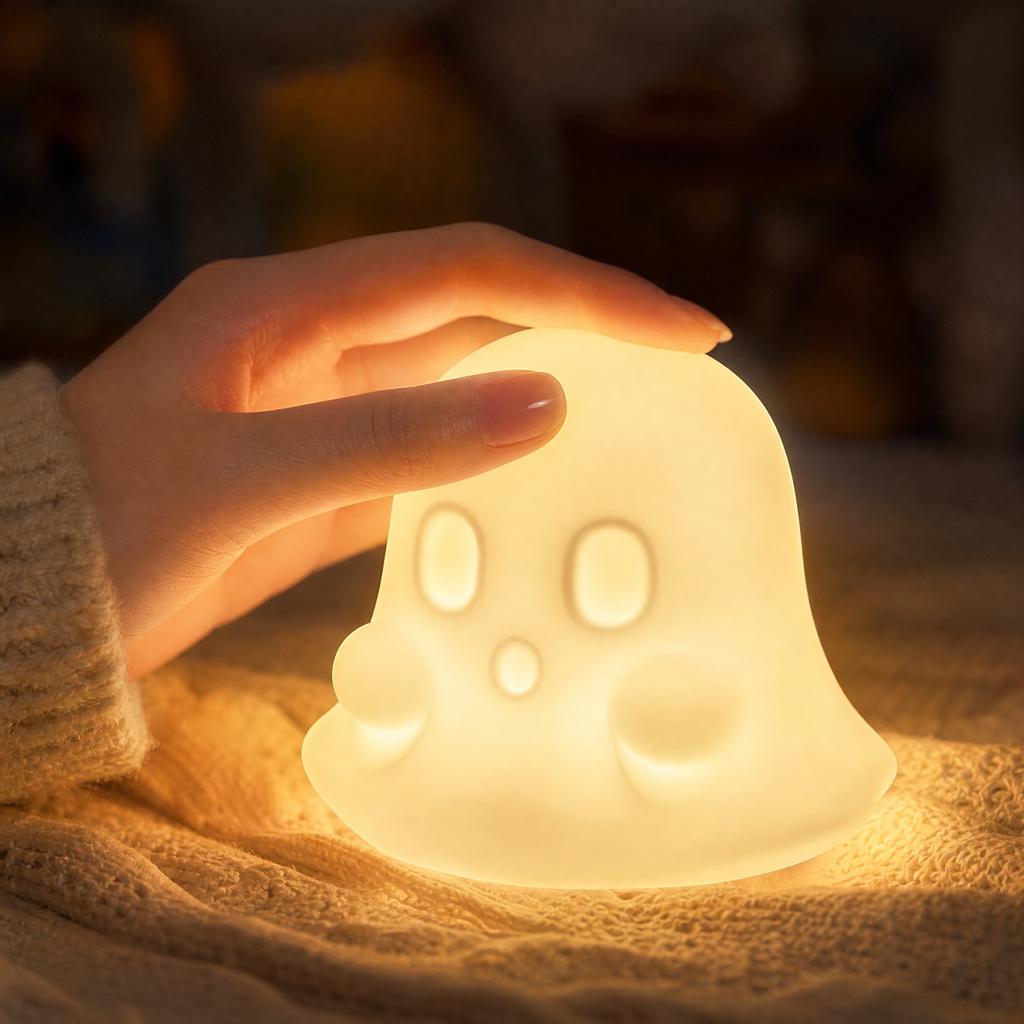 Silicone Night Light with Control 7 Color Changing Ambient Lamp for Bedroom