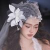 Retro Bridal Lace Floral Hat French Style Wedding Headband New Bridal Headdress  Hair Jewelry