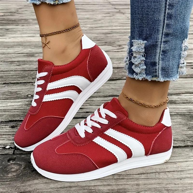 

2025 New Women Sneakers Spring Lightweight Comfort Vulcanized Flat Shoes for WomenTrend Casual Platform Sneakers Female 35
